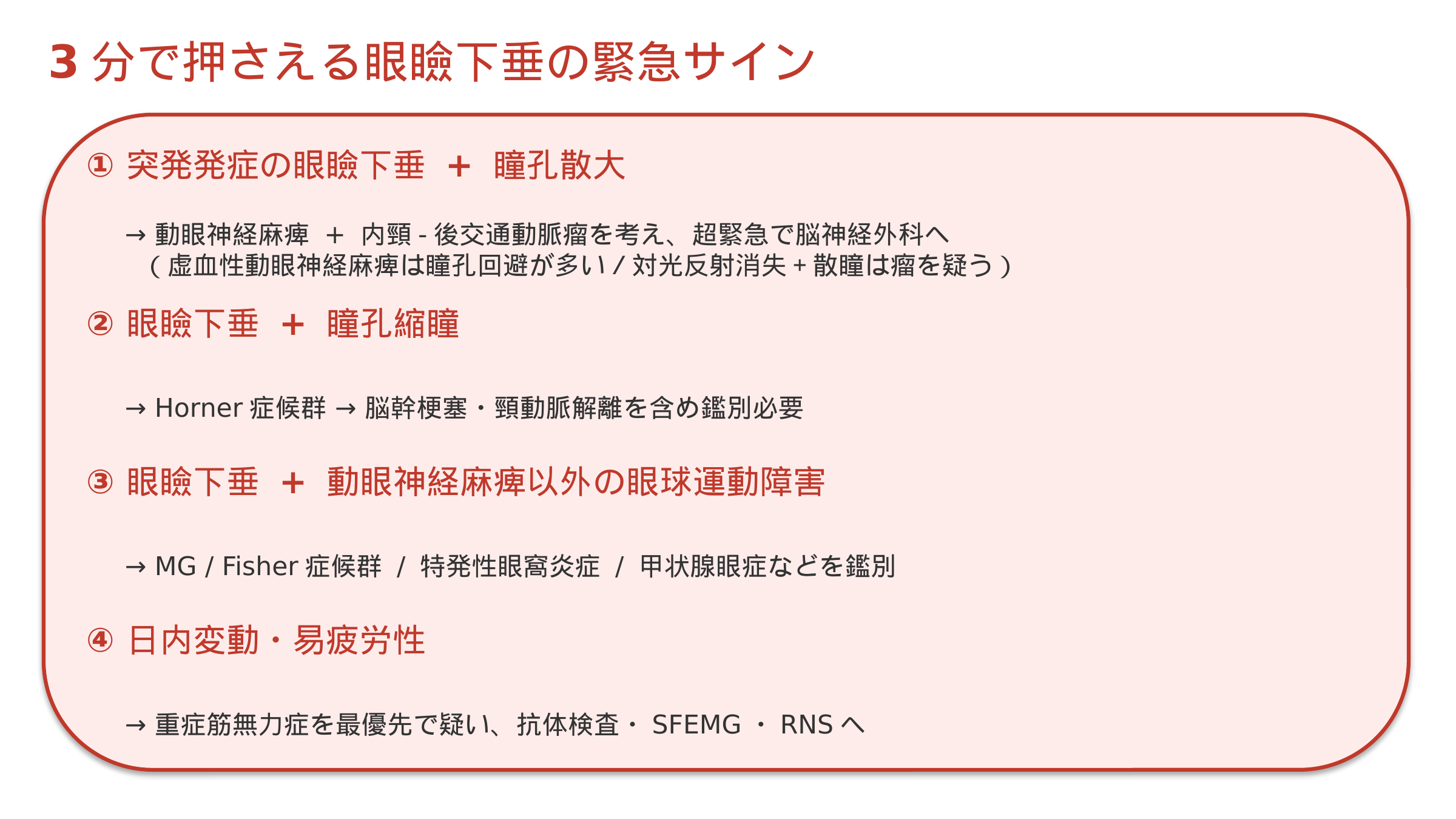 眼瞼下垂の緊急サイン